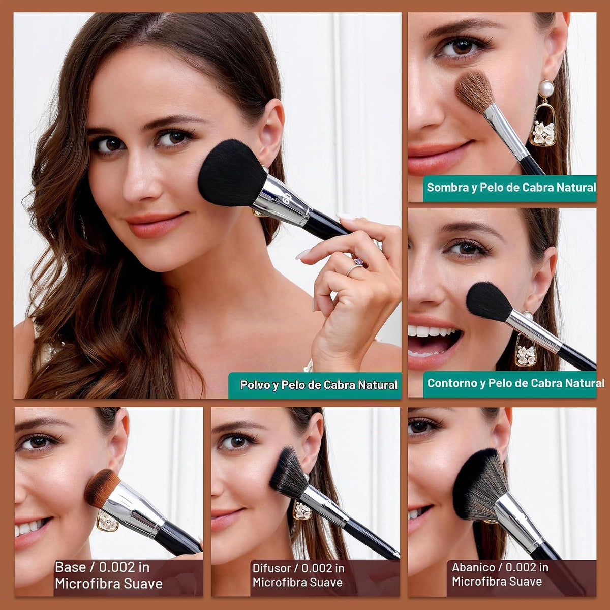 Bueart Design - Juego de 36 brochas de maquillaje profesional, para...