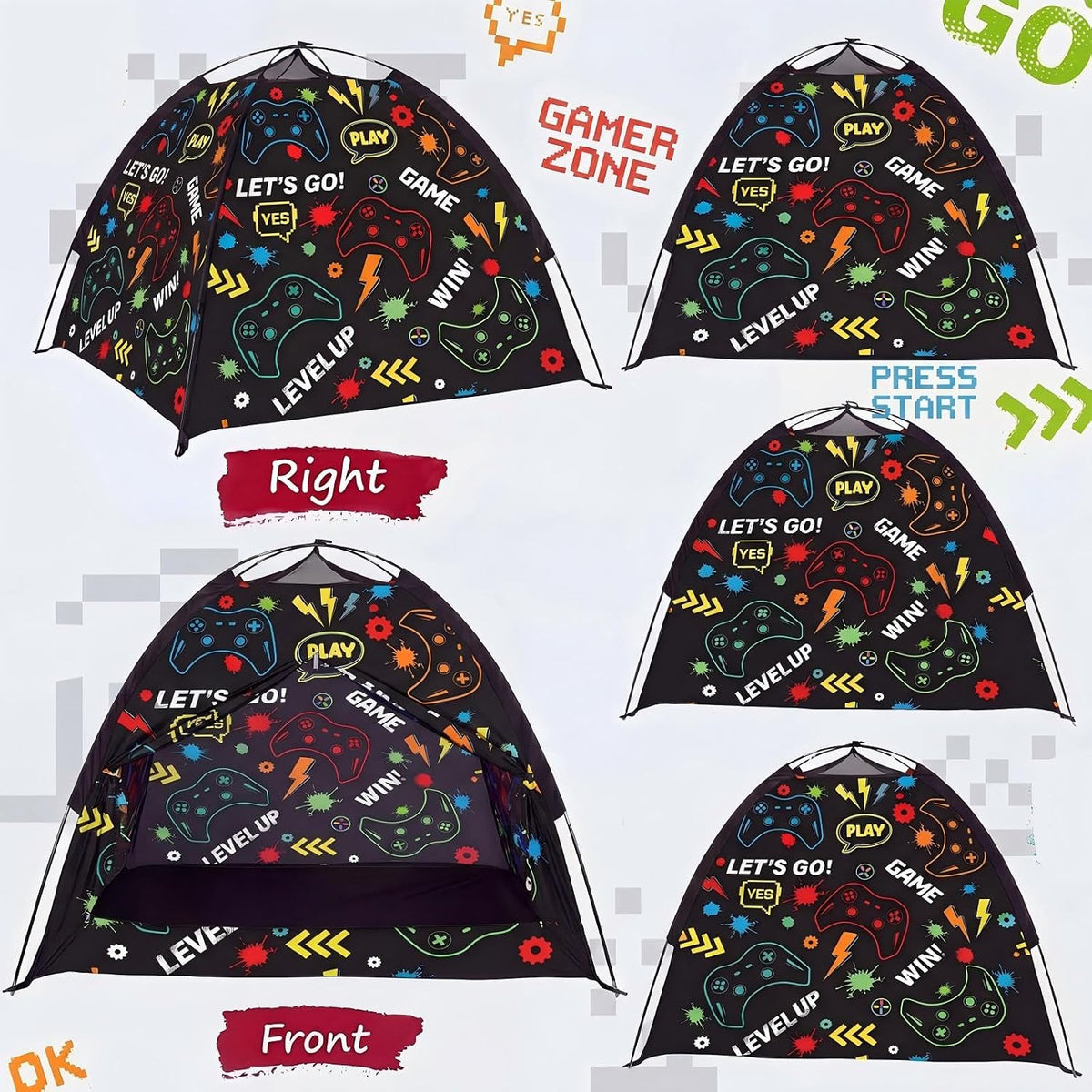 Yoojahow Tienda de campaña con temática de jugadores para adultos |...