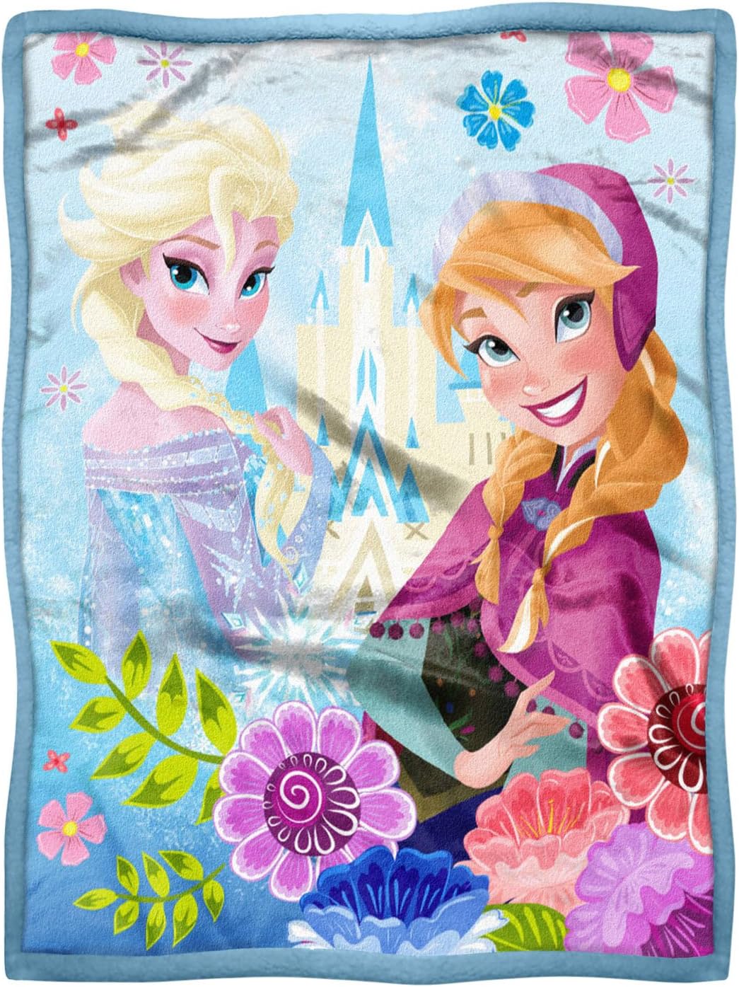 Disney Frozen, manta de micro raschel "Floral Fjord", 46 x...