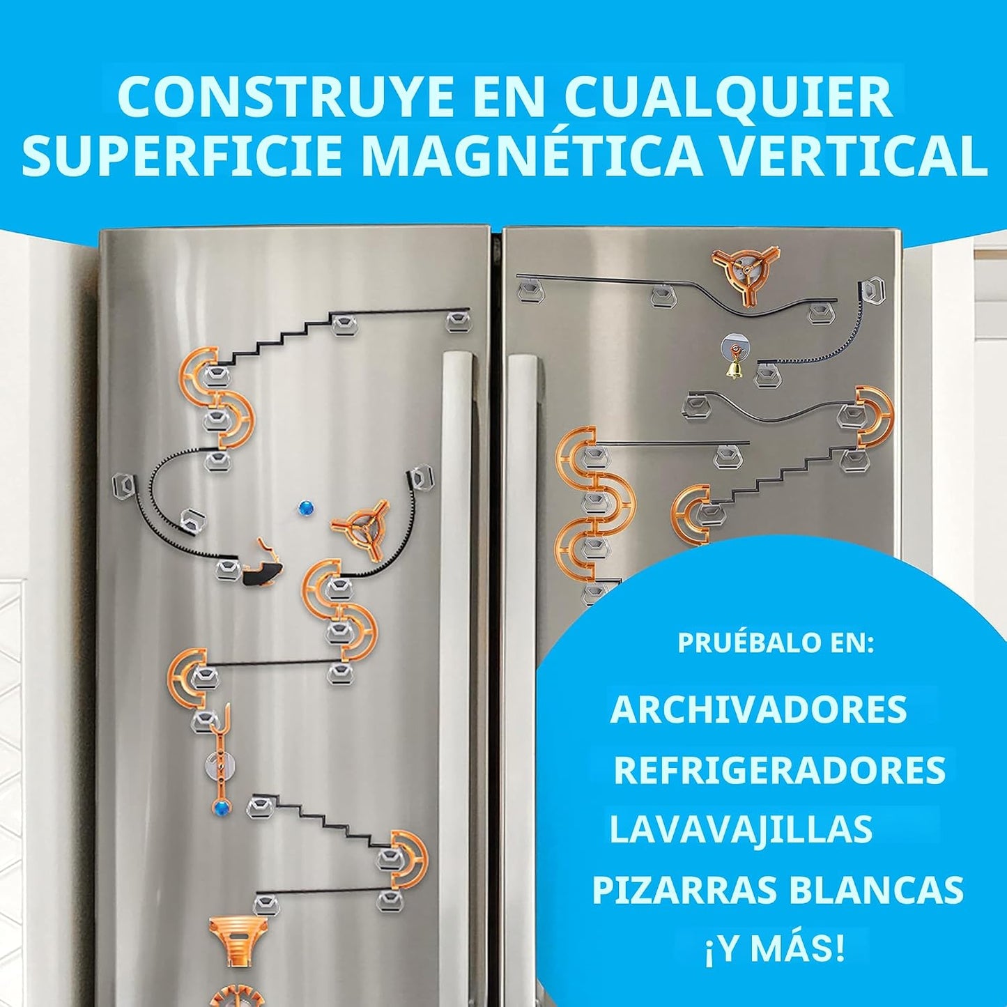 National Geographic Magnetic Marble Run - Juego de construcción STE...