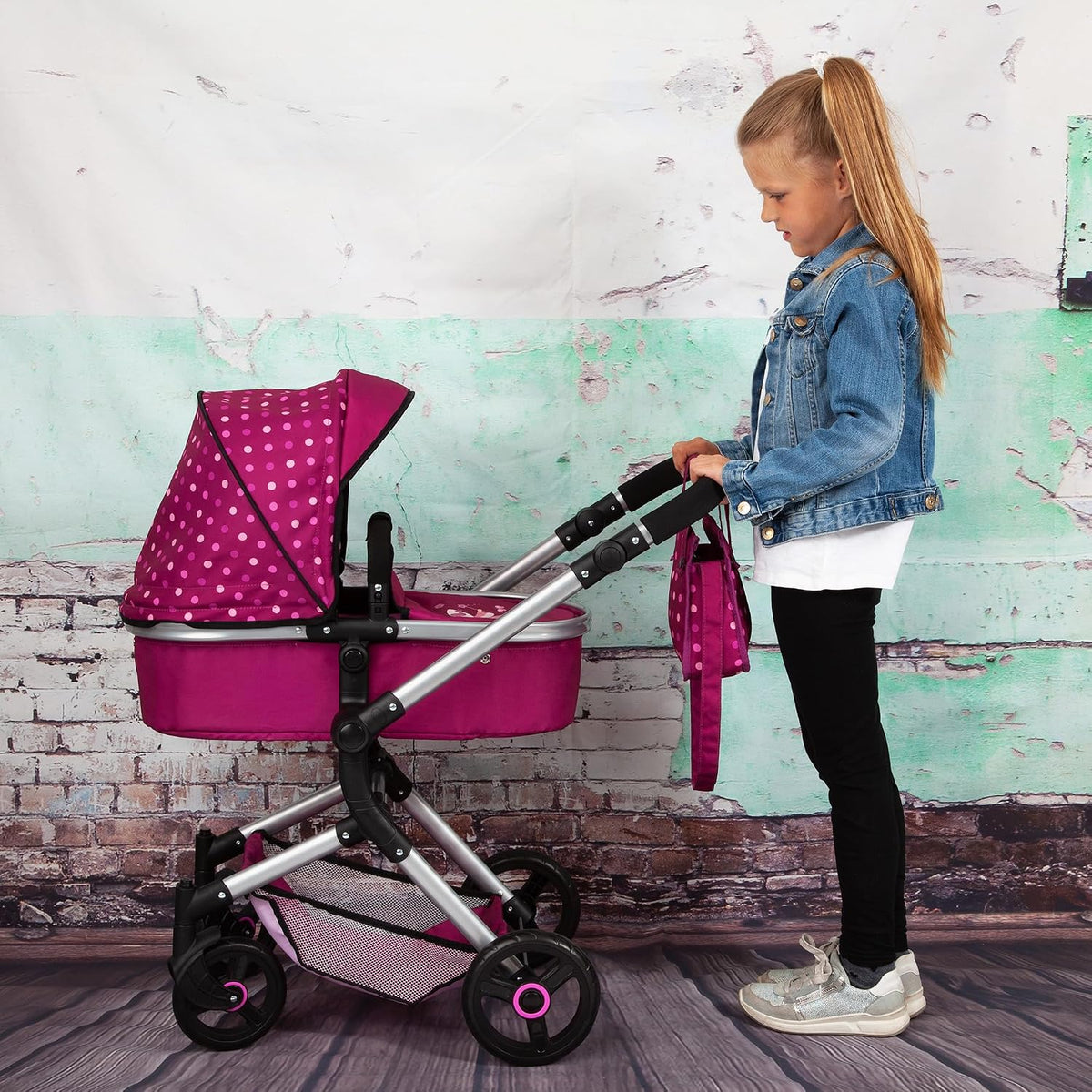 Bayer Design City - Cochecito de muñeca 2 en 1, color rosa oscuro |...