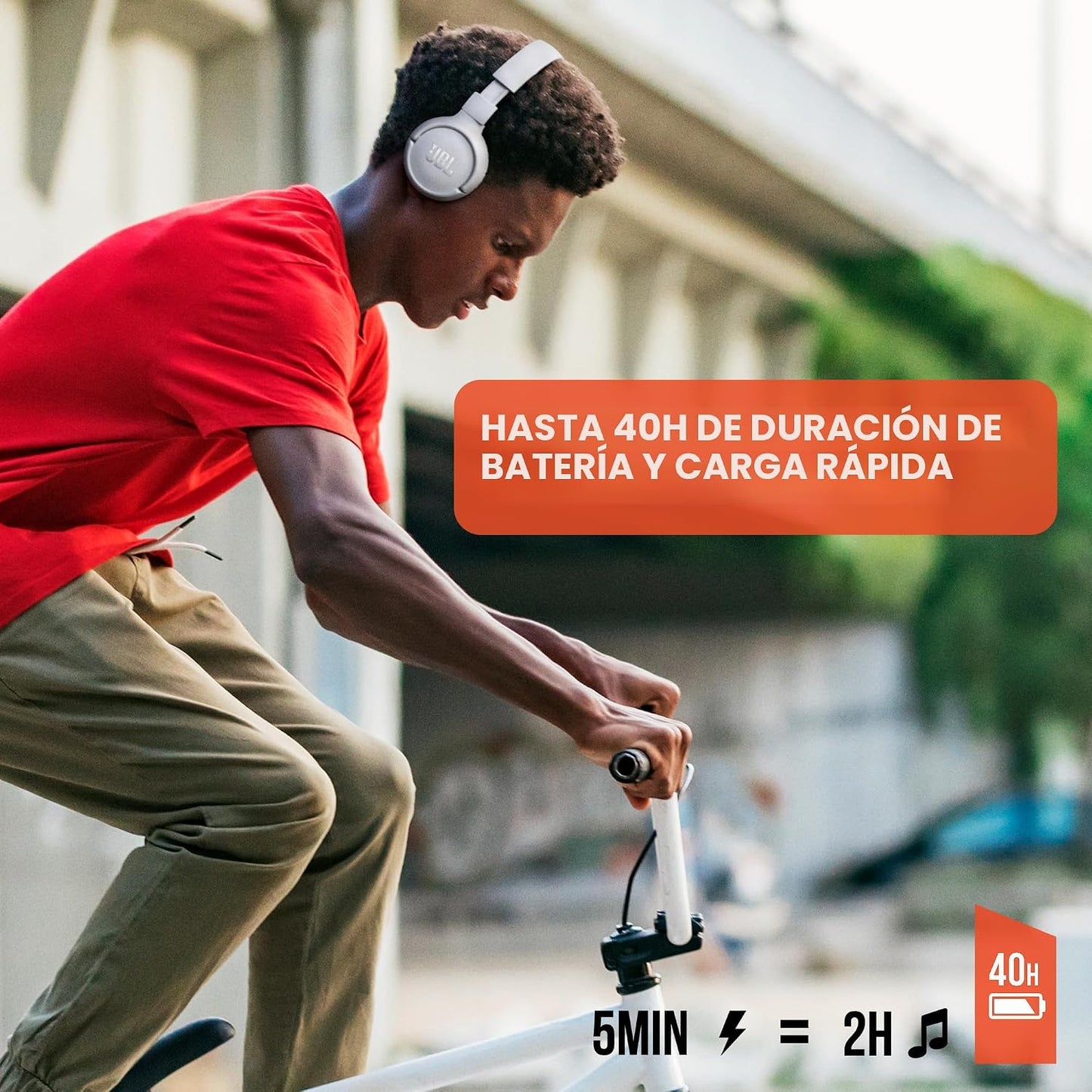 JBL Tune 510BT - Auriculares Bluetooth con hasta 40 horas de baterí...