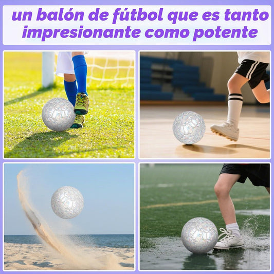 Champhox Pelota de fútbol tamaño 4 con purpurina rosa - Pelota de f...