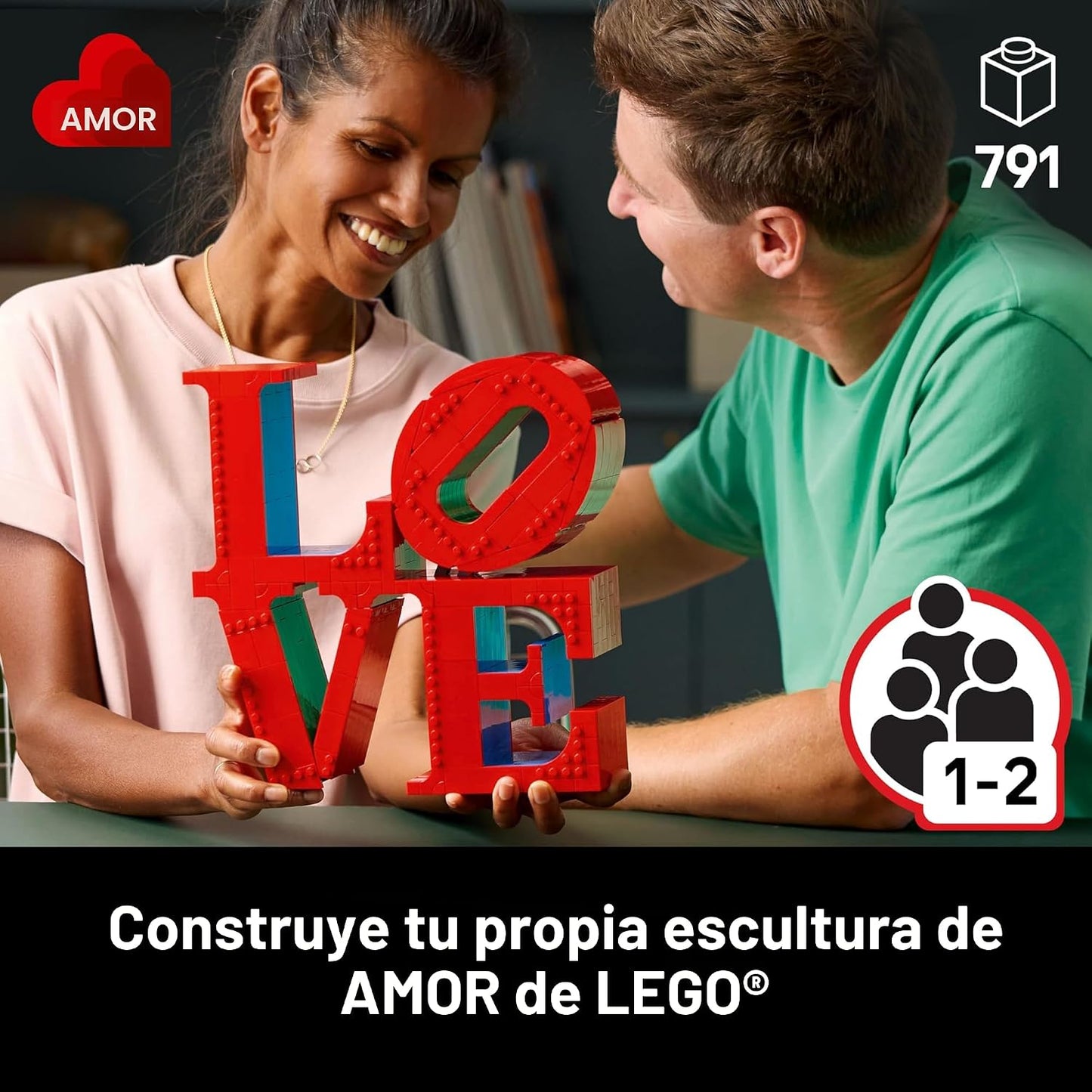 LEGO Art Love Juego de construcción coleccionable \u2013 Kit de bri...