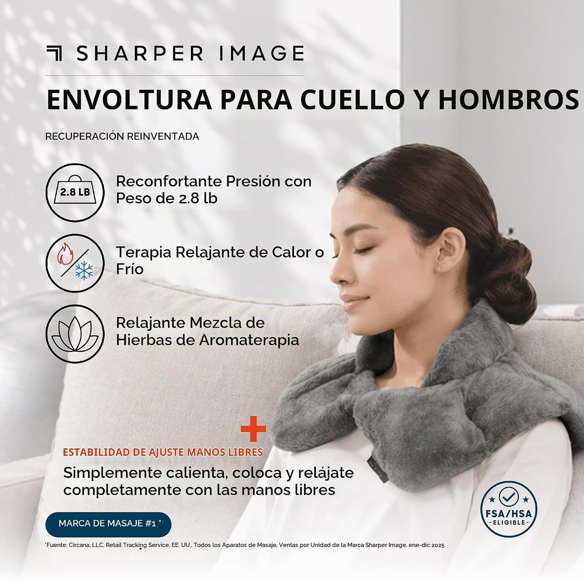 Sharper Image Envoltura térmica para cuello y hombros \u2013 Almoha...