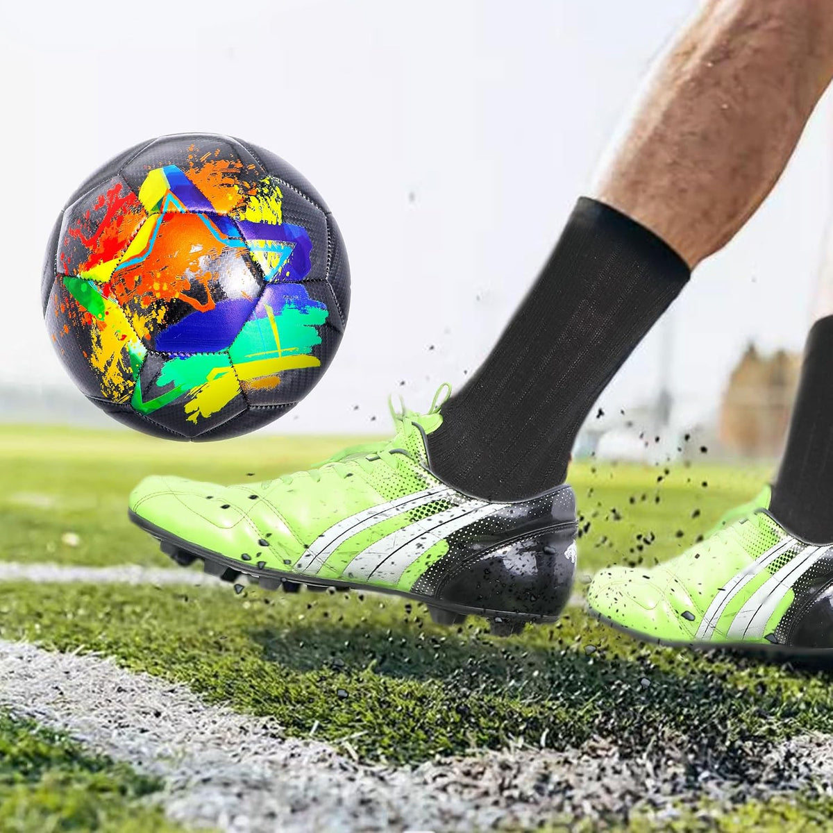 Champhox Balón de Fútbol Tamaño 4, Balones de Fútbol de Construcció...