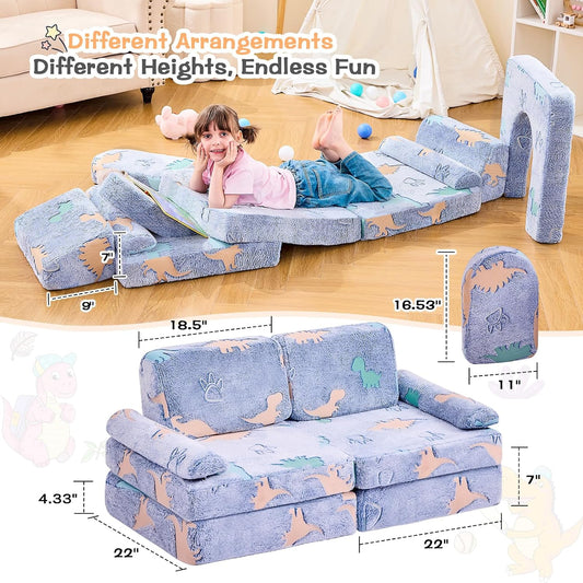 IFNOW Sofá de juego modular para niños, sofá para niños pequeños, s...