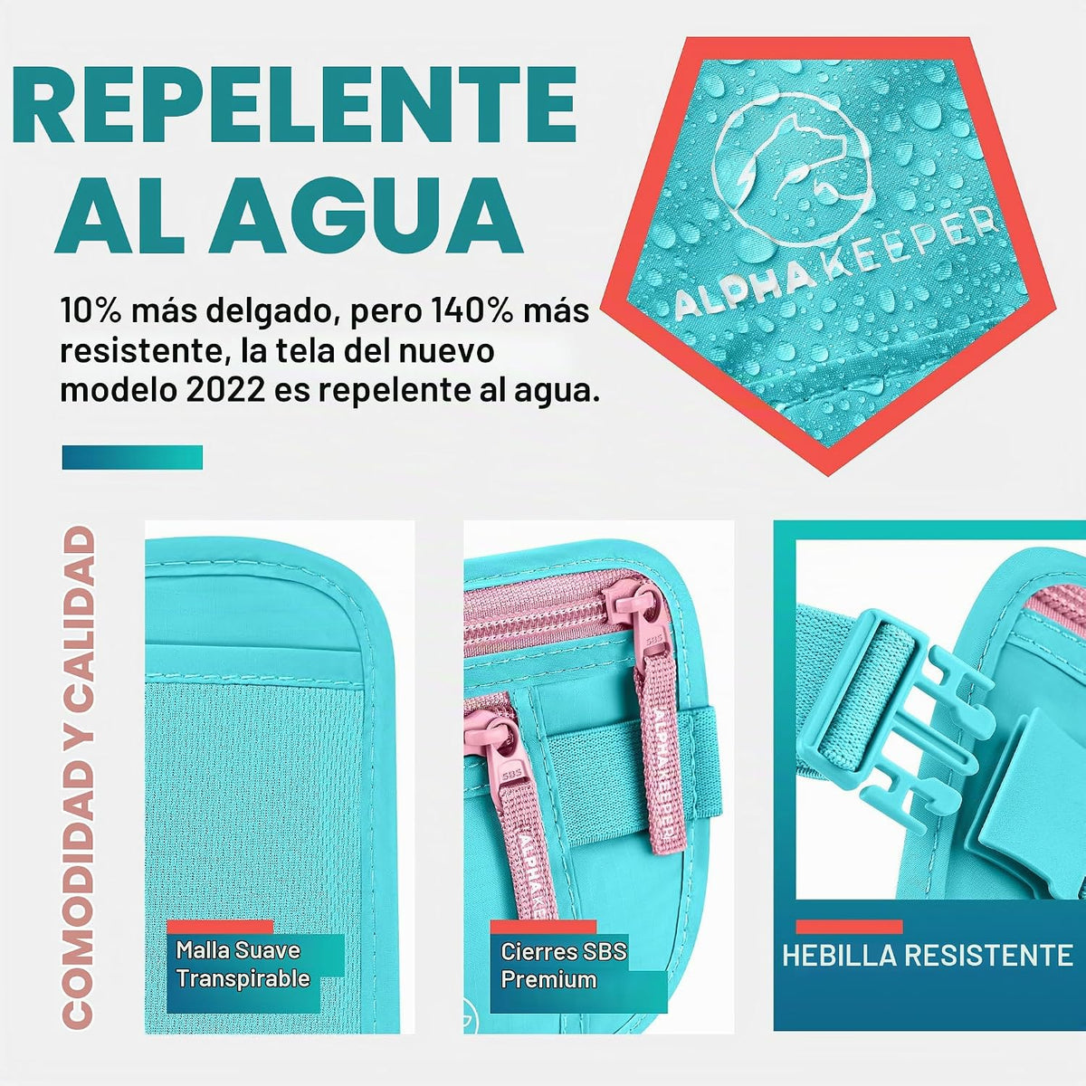Alpha Keeper Cinturón de dinero para viajes oculto debajo de la rop...