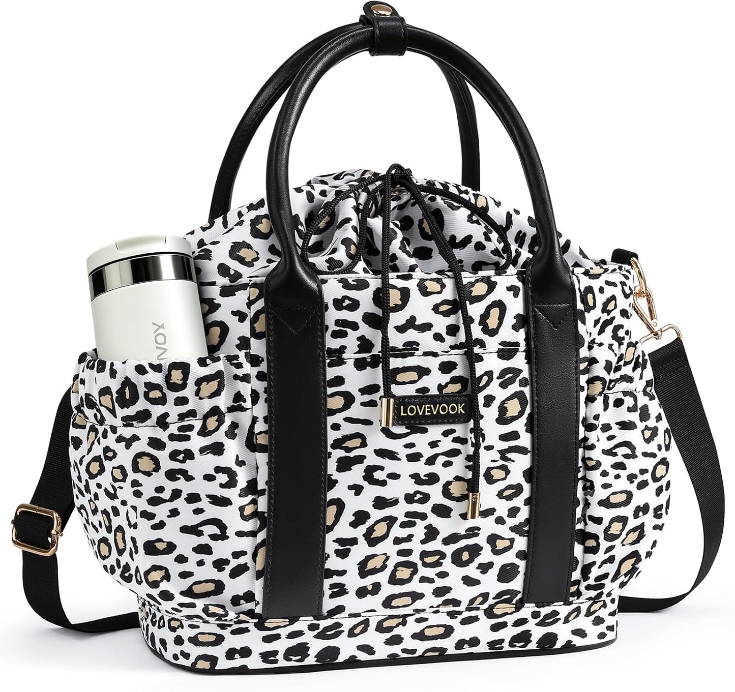 LOVEVOOK Drawstring Insulated Lunch Bag Women,Adult Lunch Box,Blue...