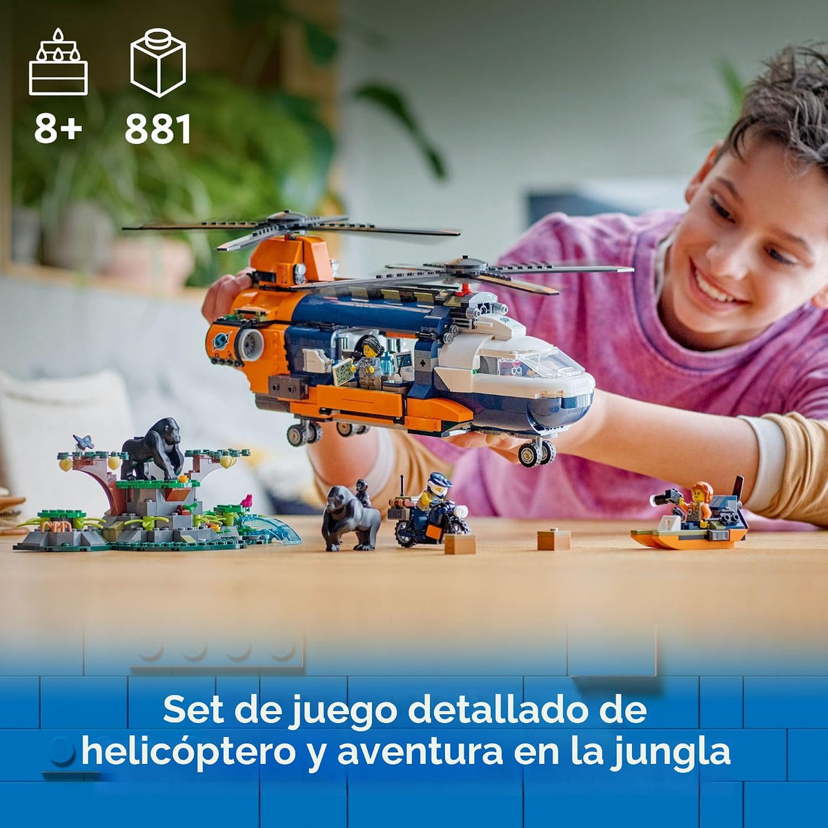 LEGO City Jungle Explorer - Helicóptero de juguete explorador de la...