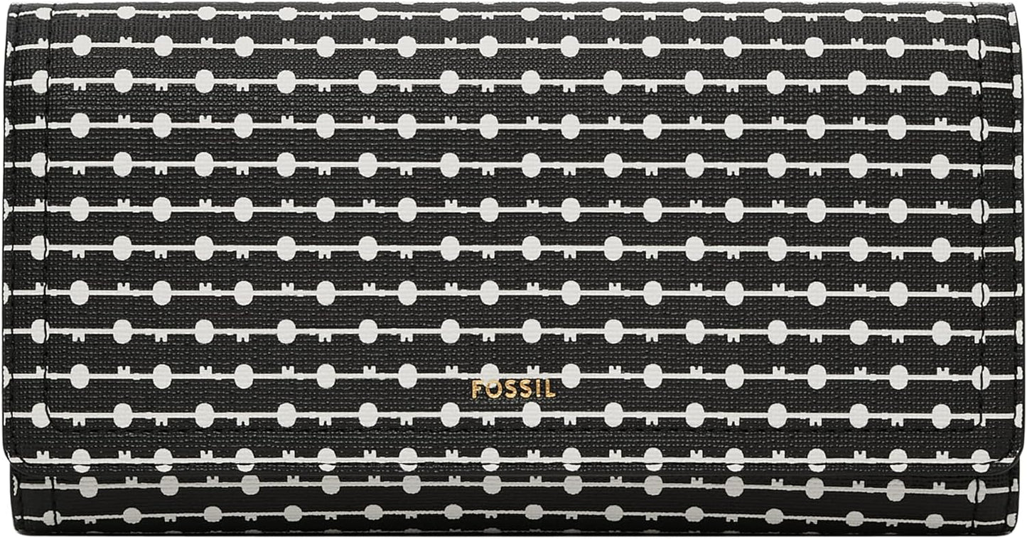 Fossil Cartera Logan de piel con bloqueo RFID para mujer