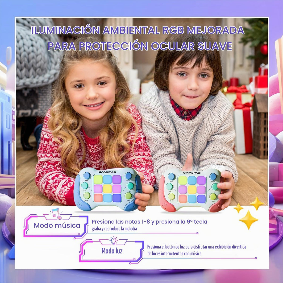 Manipuladores de juguetes de presión rápidos navideños, juegos actu...