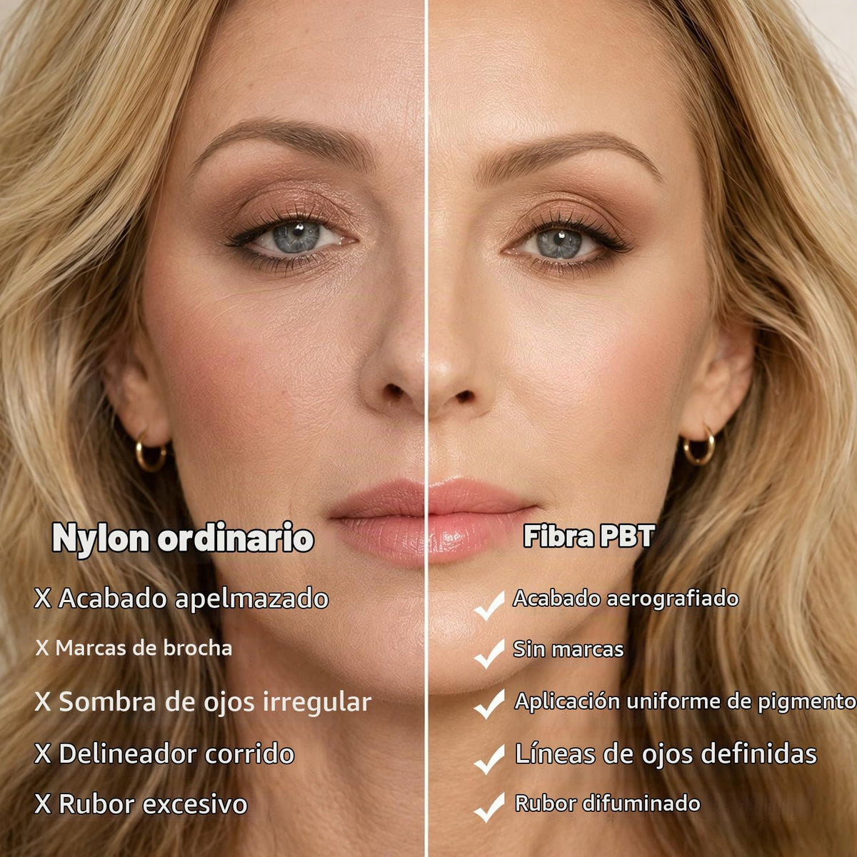BEILI Juego de 15 brochas de maquillaje profesionales para sombras...