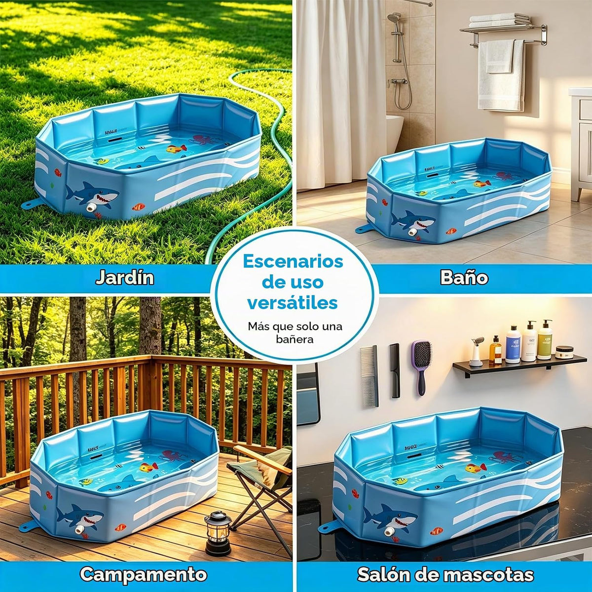 Bañera para niños pequeños, bañera portátil y plegable para niños