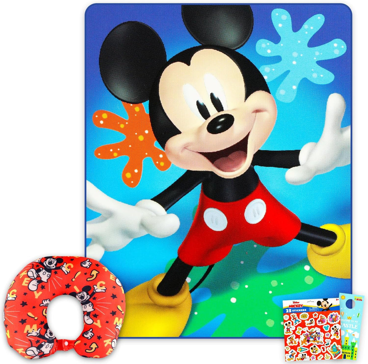 Juego de manta y almohada de viaje de Mickey Mouse de Disney – Paqu...