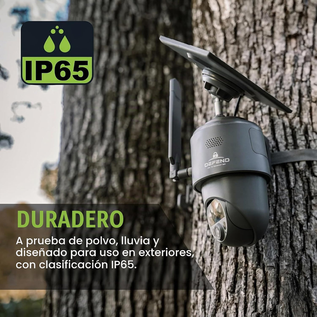 Cámara de seguridad celular TACTACAM Defend 360, energía solar, sin...