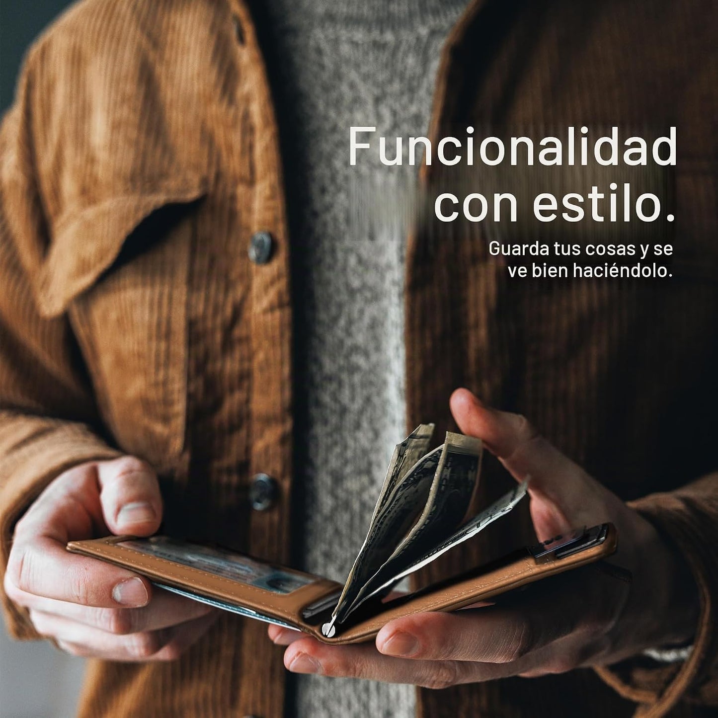 Swear Brands Billetera delgada con clip para dinero, cartera minima...