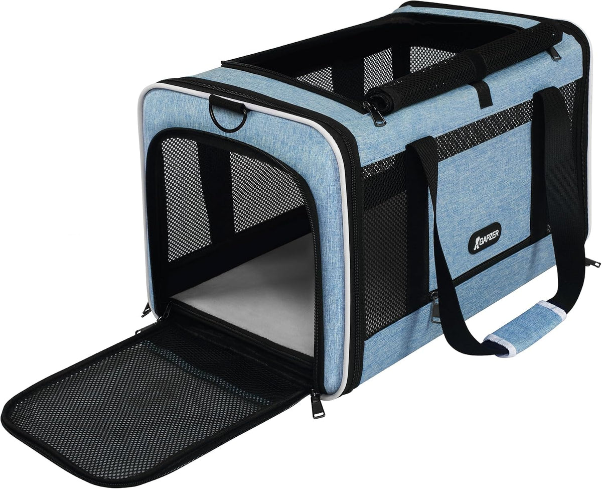 GAPZER Transportador para gatos 18 x 11 x 11 con carga superior sua...