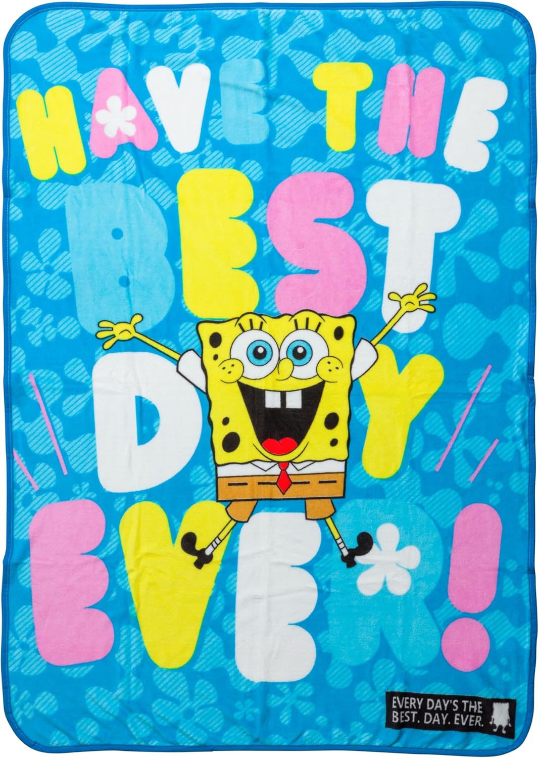 Silver Buffalo Bob Esponja, manta de forro polar, 45 x 60 pulgadas...