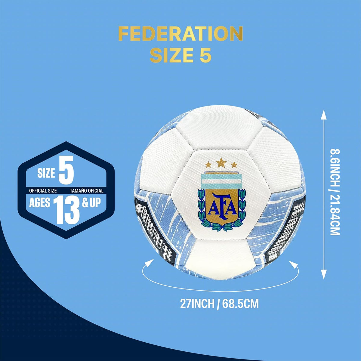 Icon Sports - Balón de fútbol oficialmente licenciado de la Asociac...