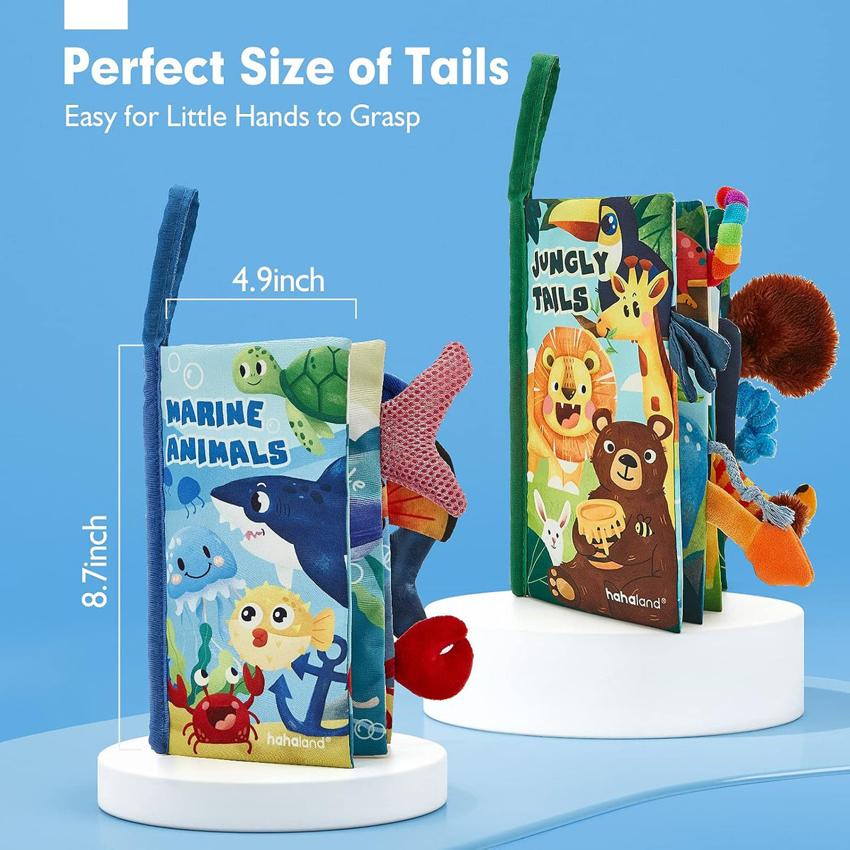 hahaland Libros para bebés de 0 a 6 meses, juguete sensorial de alt...