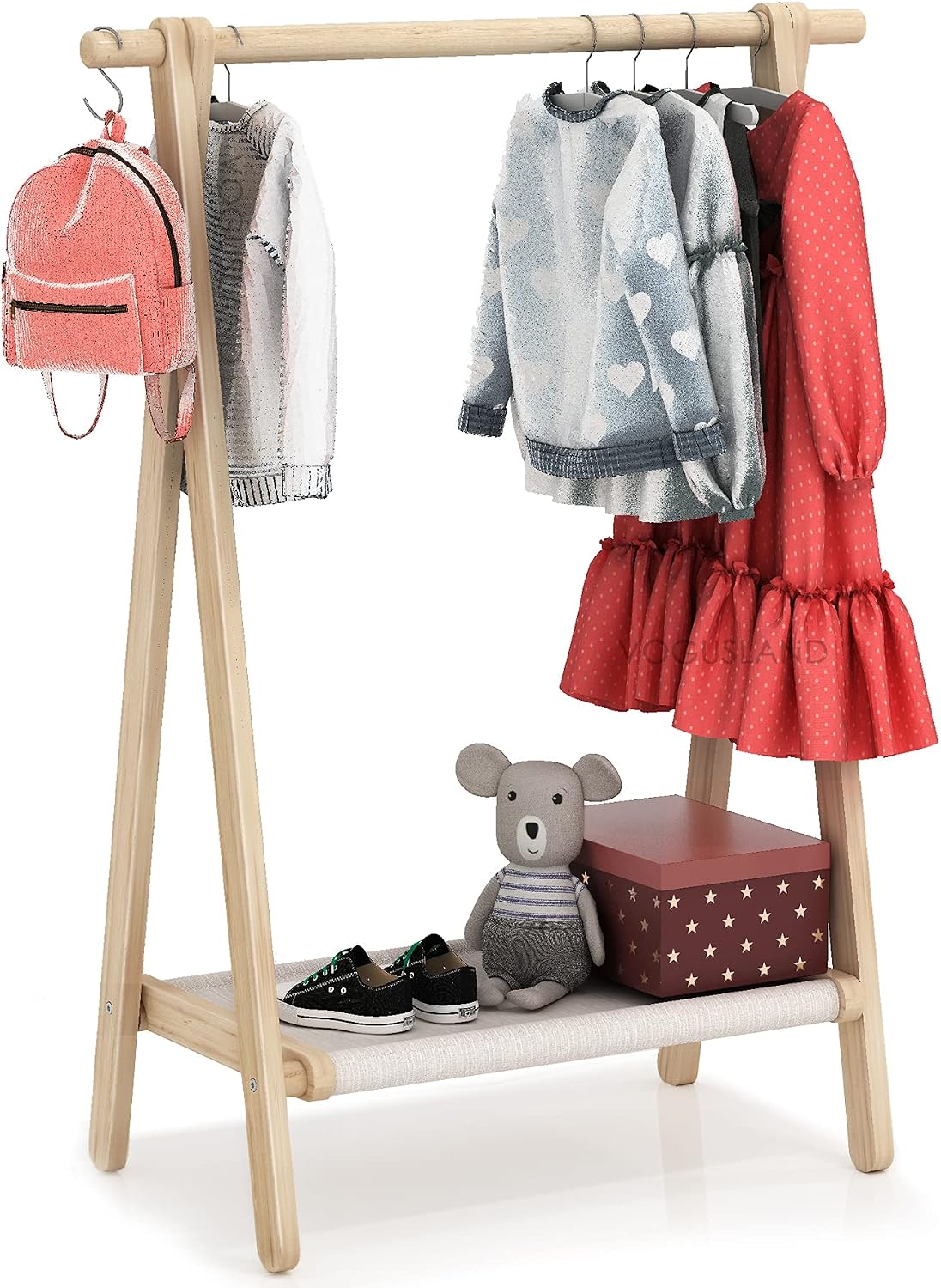 VOGUSLAND Perchero de disfraces, Perchero de prendas para niños, Pe...