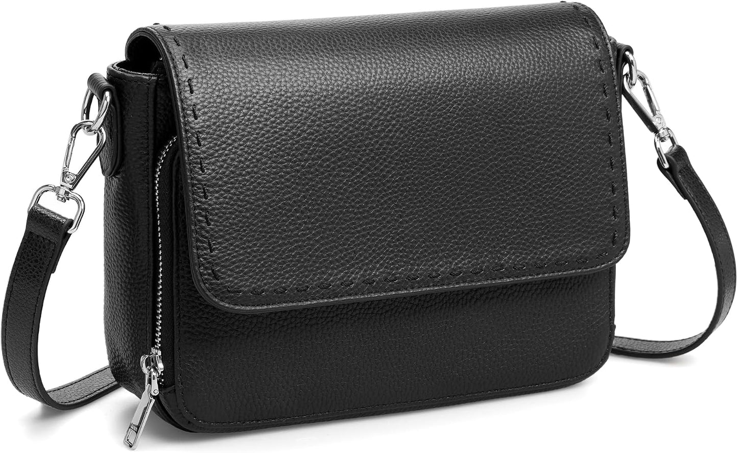 befen Bolsos cruzados de cuero genuino para mujer, bolso mediano co...