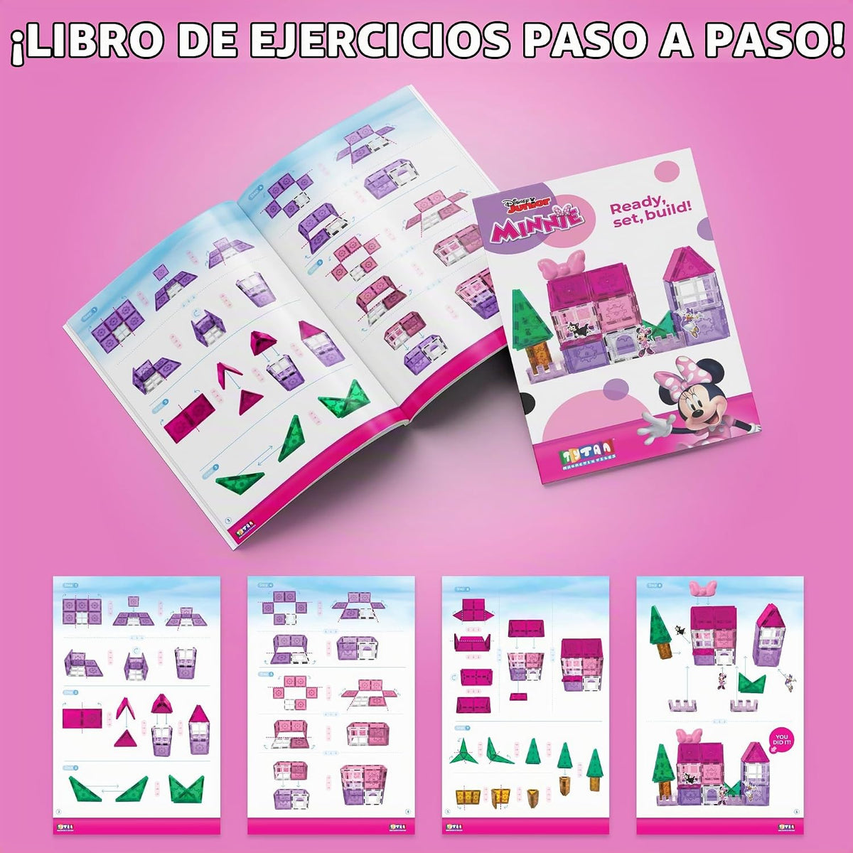 Tytan Juego Oficial de Azulejos Magnéticos de Disney Junior Minnie...