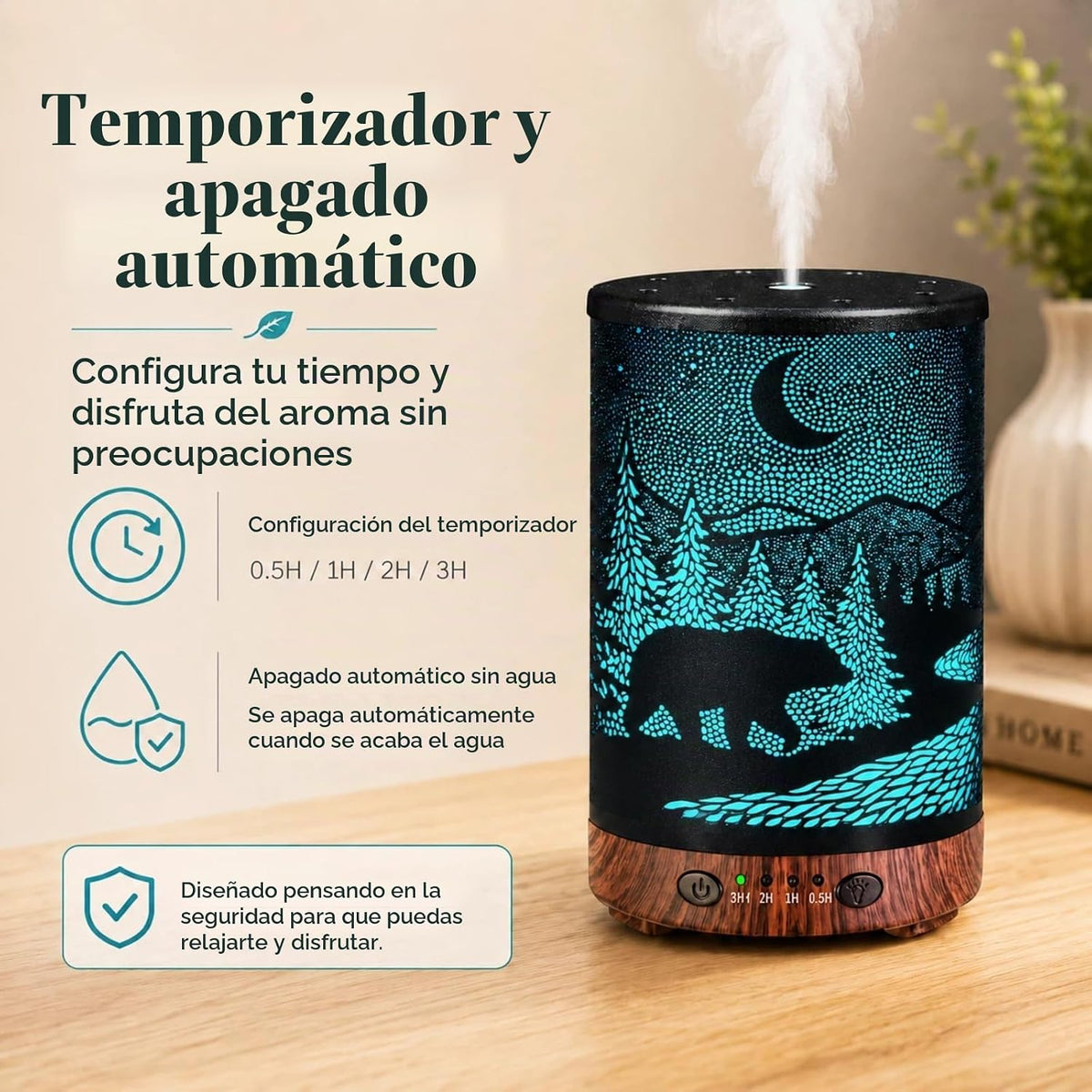 JOYOLO Difusor de aceite esencial de 4.1 fl oz de metal difusor de...