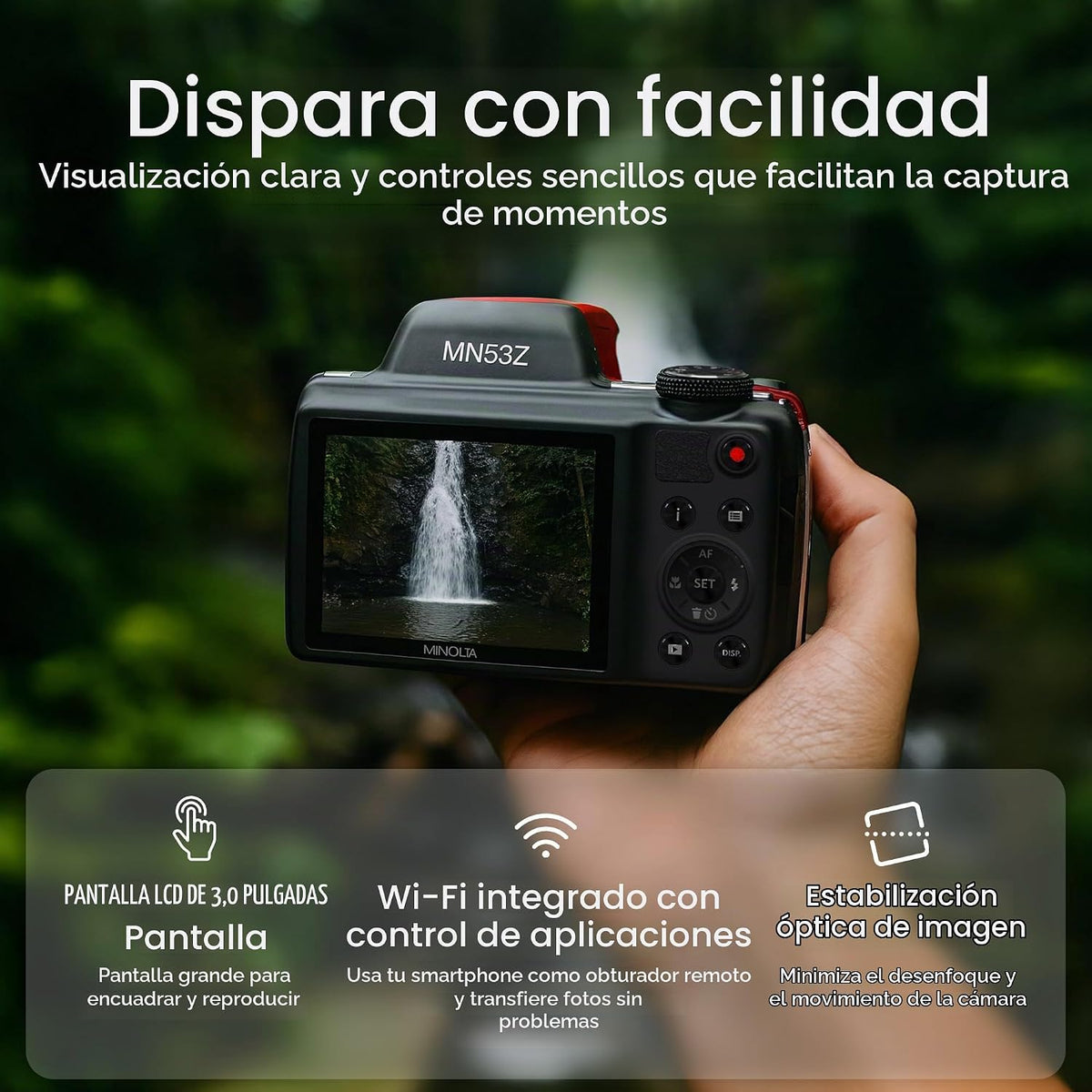 Minolta ProShot MN53Z Cámara de 16 MP, zoom óptico 53X, video de 10...