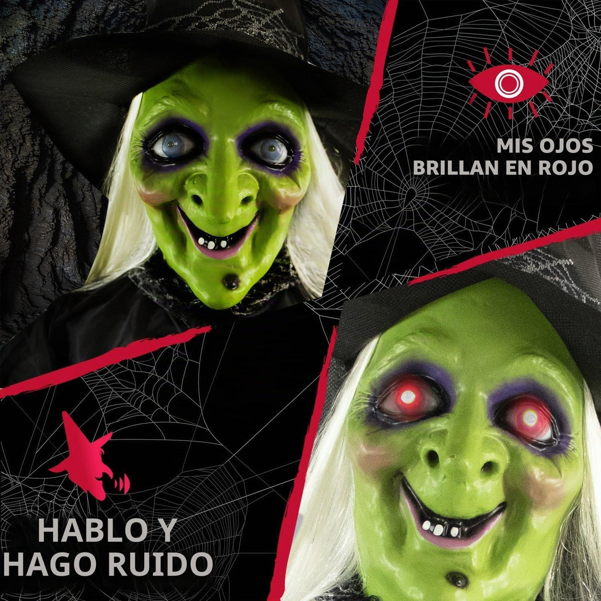 Haunted Hill Farm - Figura decorativa de bruja malvada HHWITCH-1FLS...