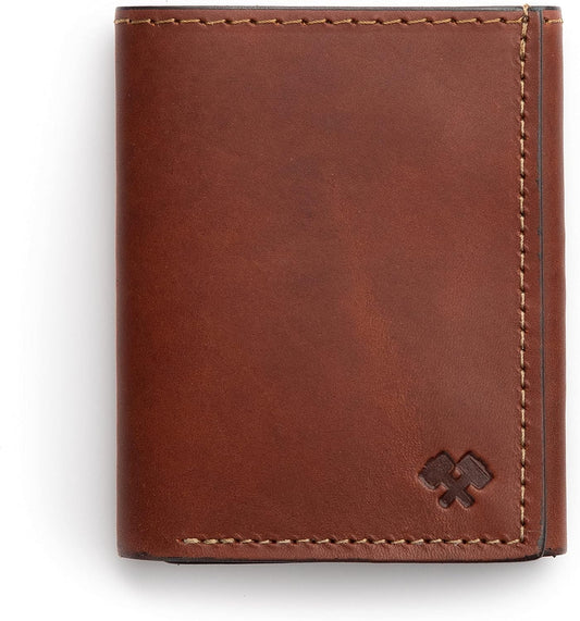 Billetera de cuero triple para hombre | Hecho en Estados Unidos | C...