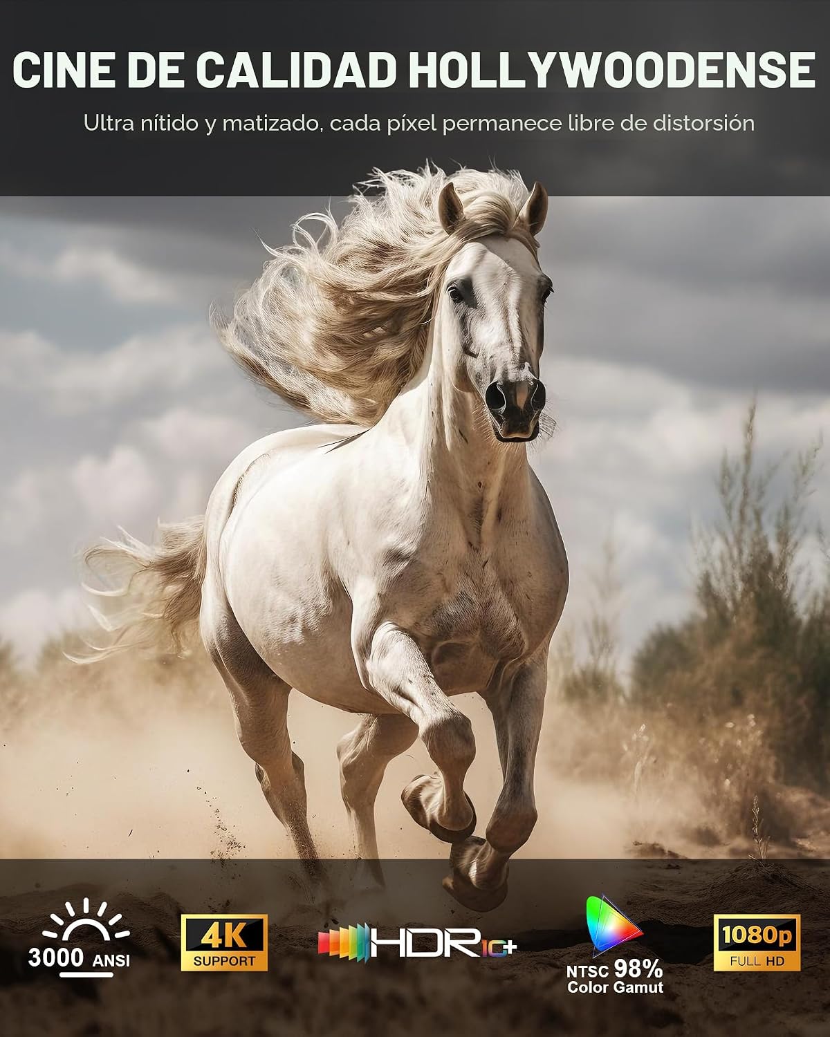 Google TV con licencia oficial: proyector inteligente 4K para exter...