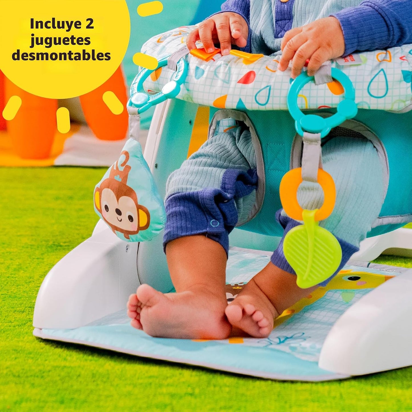 Bright Starts Learn-to-Sit - Asiento de piso para bebé, 2 posicione...