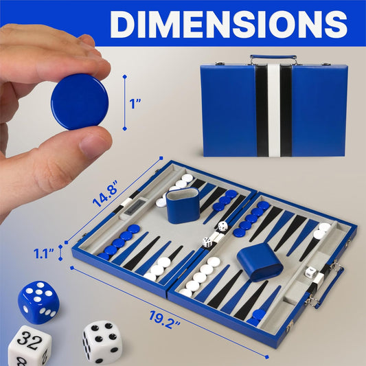 Juegos de backgammon para adultos \u2013 Juego de mesa de cuero PU...