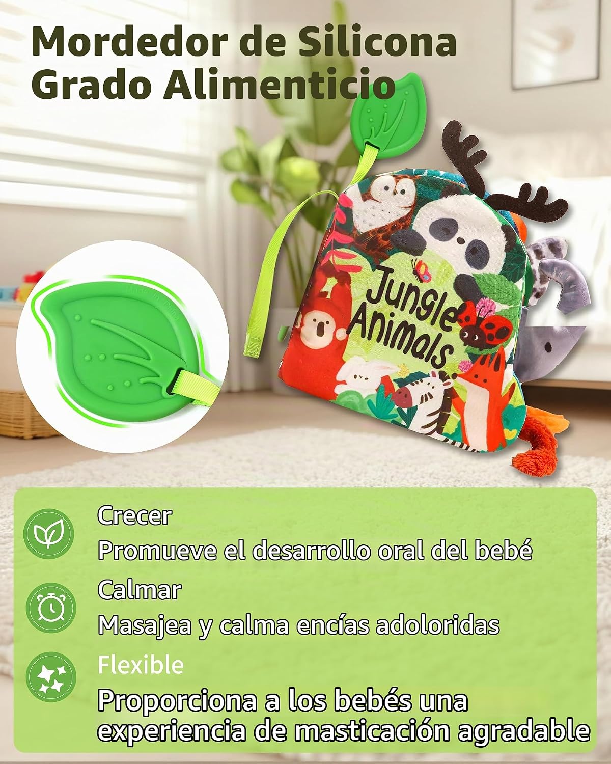 Jovow Libros para bebés de 0 a 6 meses, juguetes sensoriales para l...