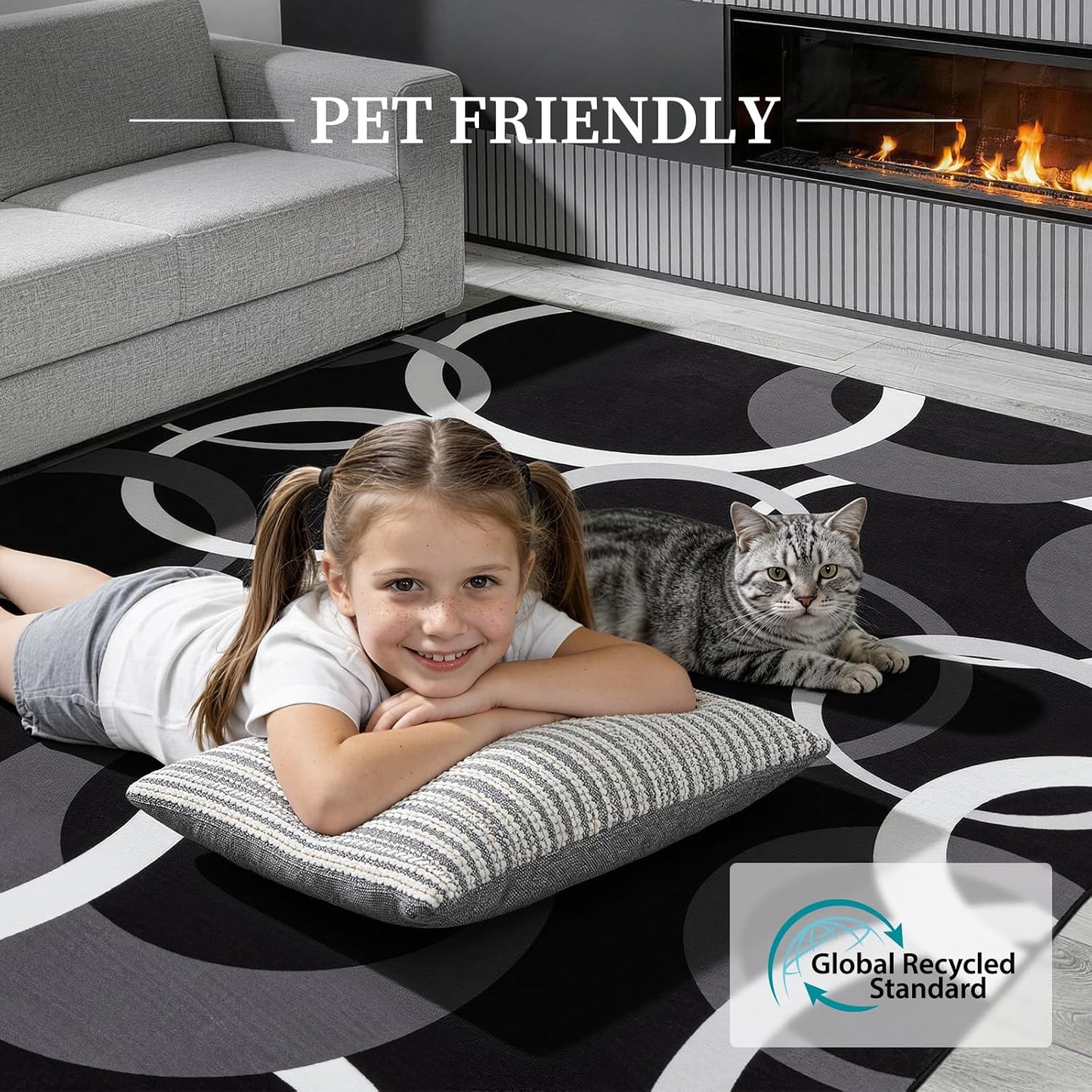 YIHOUSE Alfombra de pasillo lavable de 2 x 8 pies, antideslizante,...