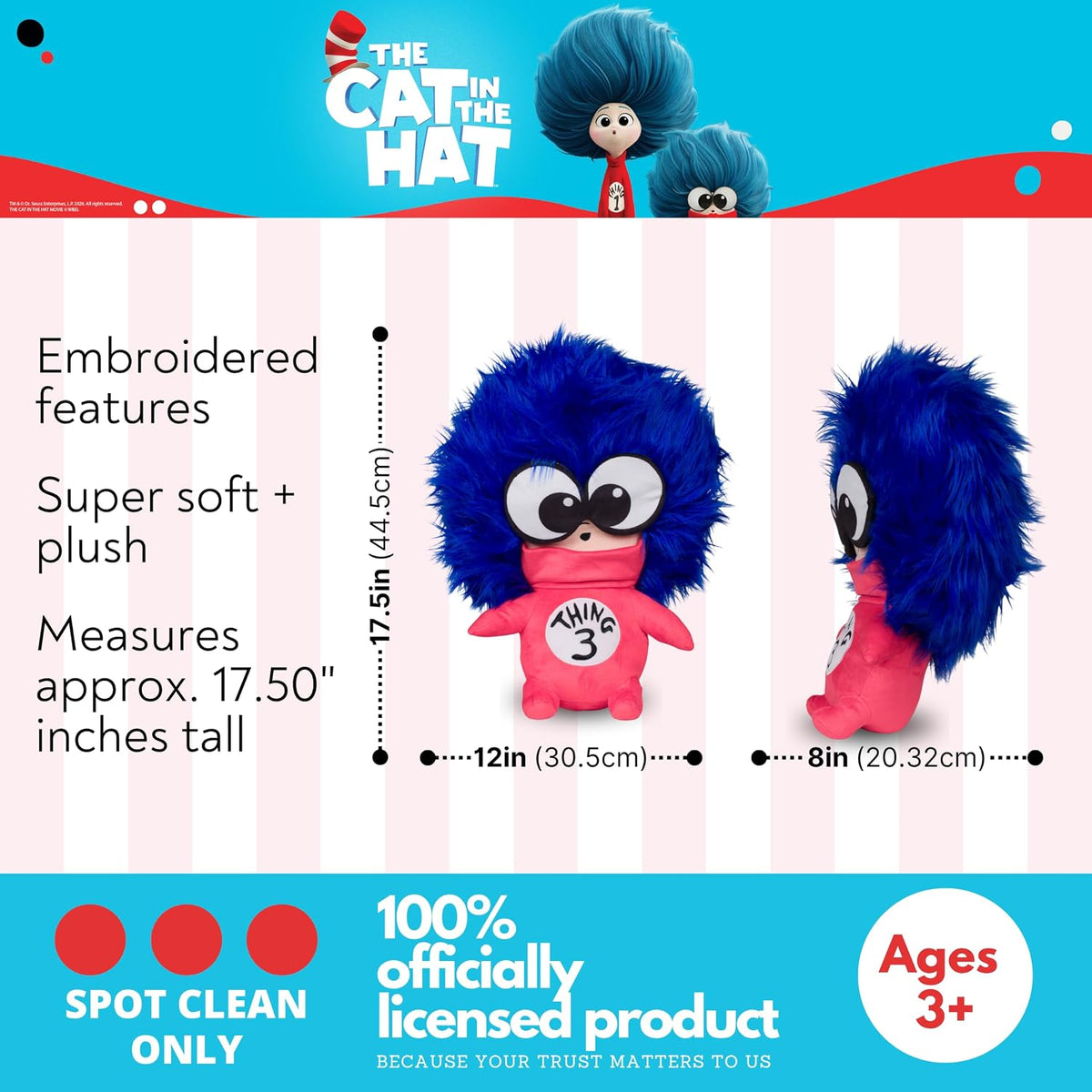 Franco Dr Seuss The Cat in The Hat Movie Thing 3 - Ropa de cama par...