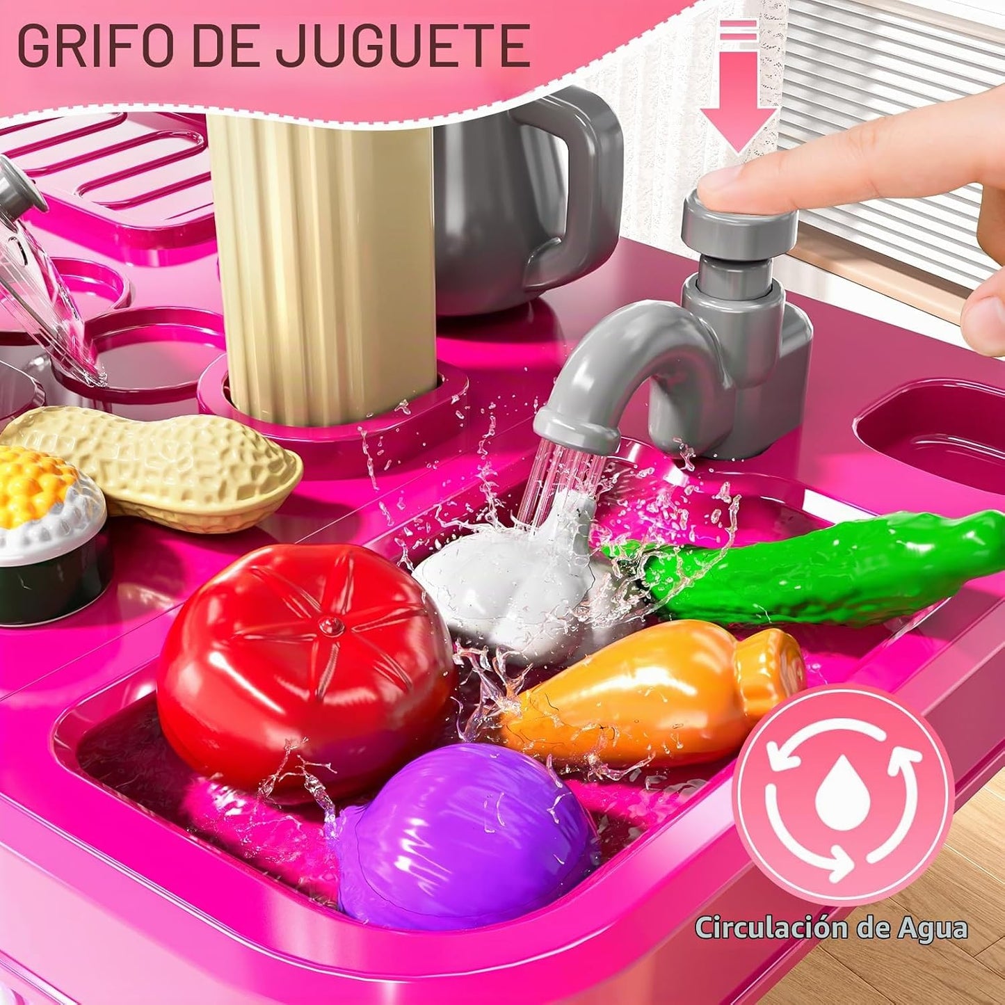 MSKOLER Juguetes de cocina de juego simulado para niños de 2-6 4-8...