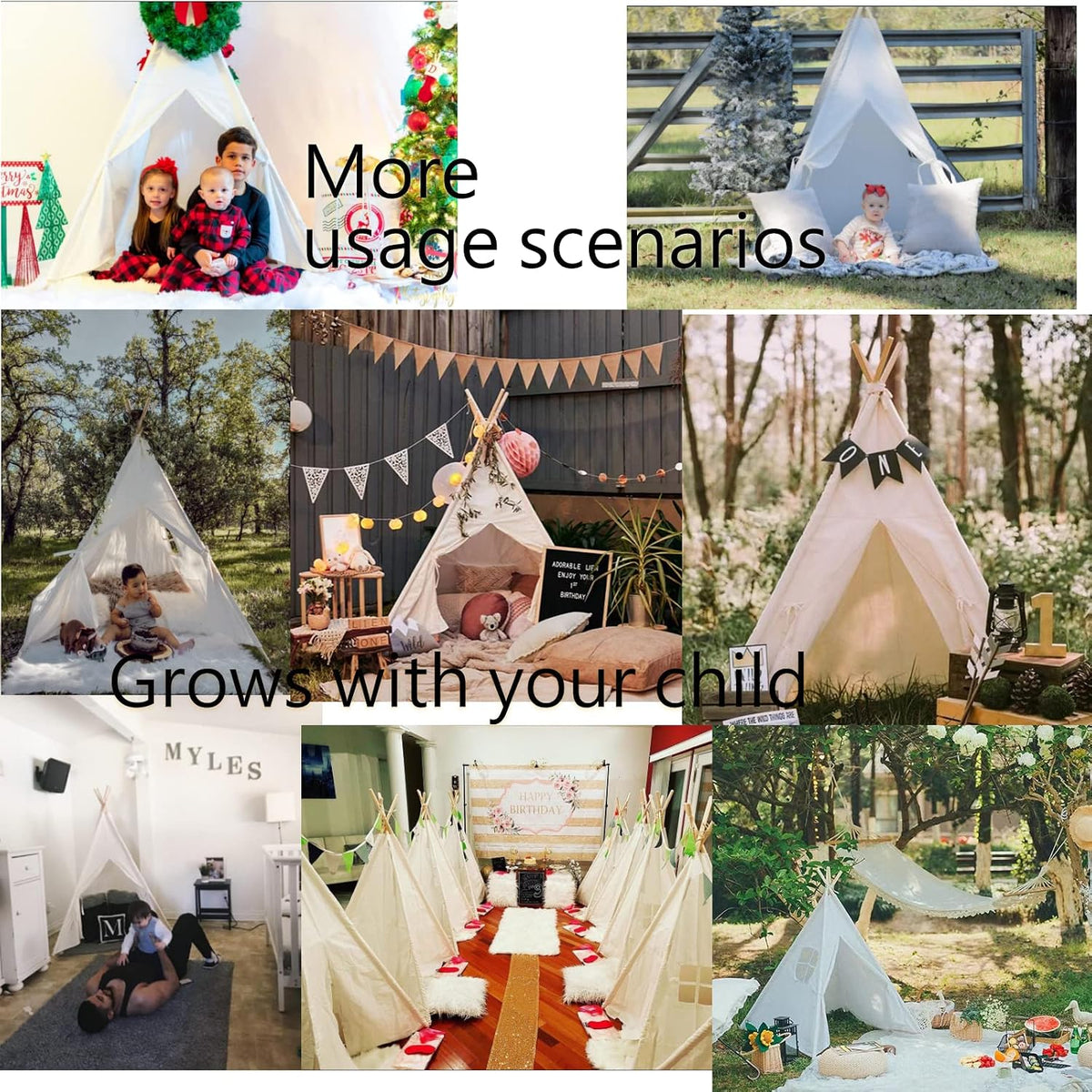RongFa Tienda de campaña tipi para niños, tienda de campaña portáti...