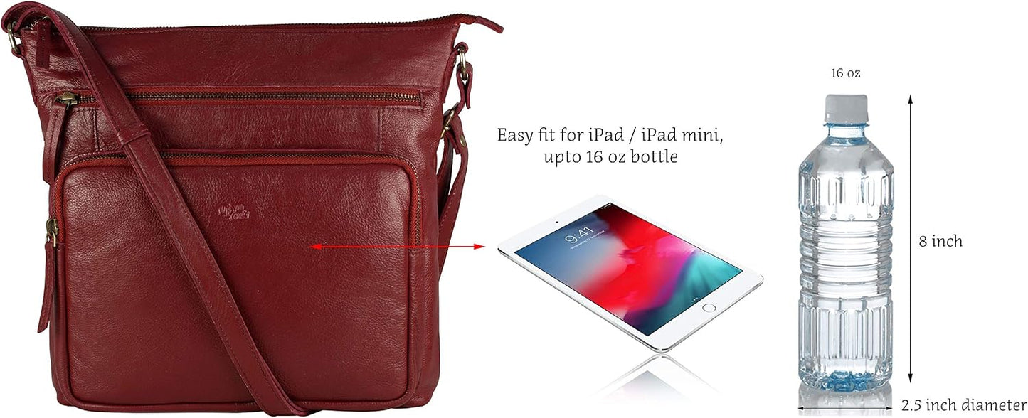 Mou Meraki Bolso cruzado de cuero genuino y bolsos - Bolso cruzado...