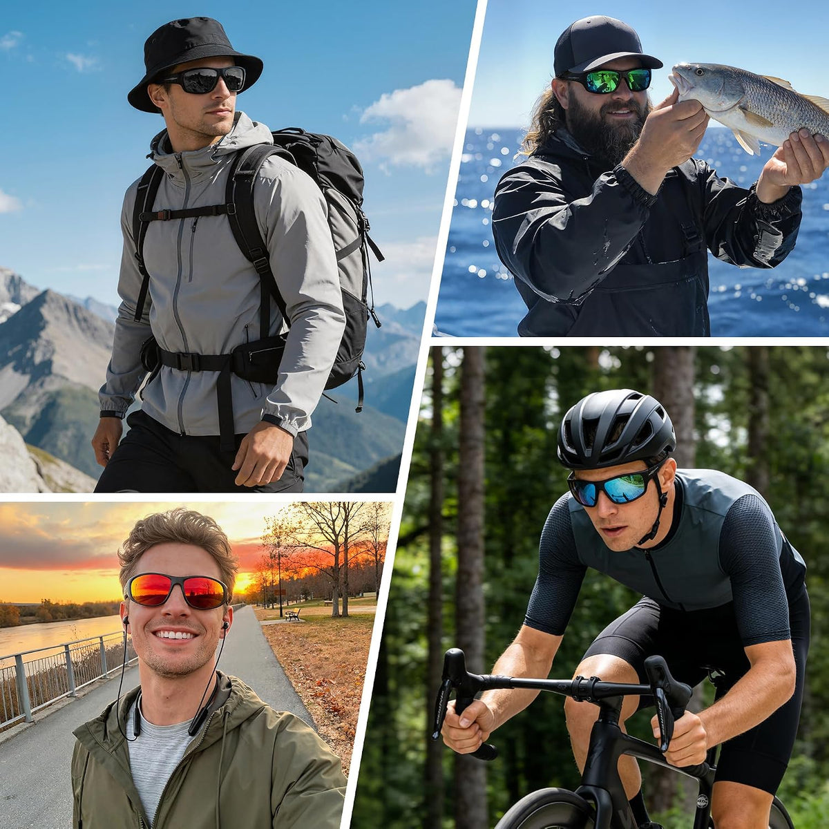 XVXV Gafas de sol deportivas polarizadas para hombres, gafas de sol...