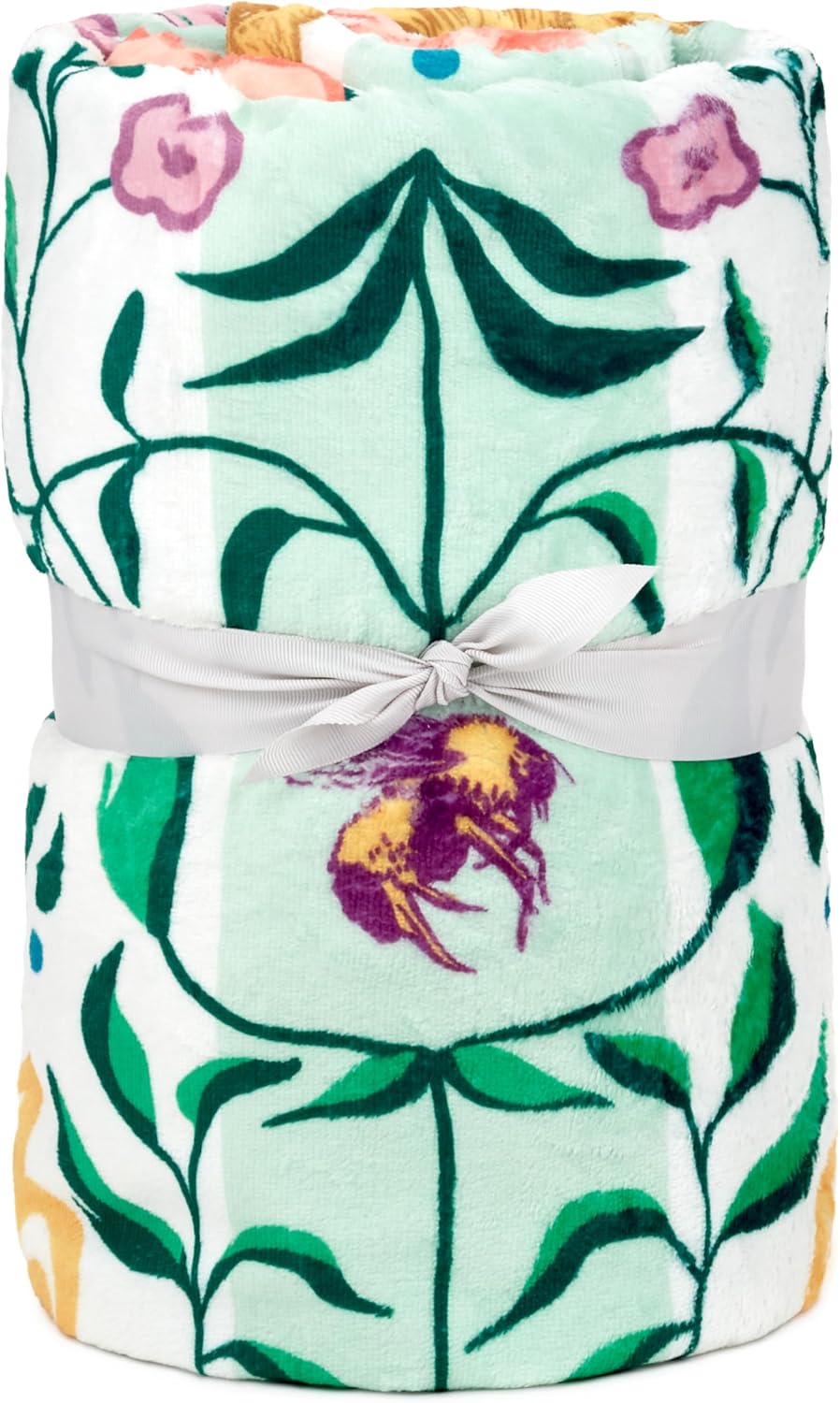 Hallmark Bridgerton - Manta (50 x 60 pulgadas), diseño floral verde...