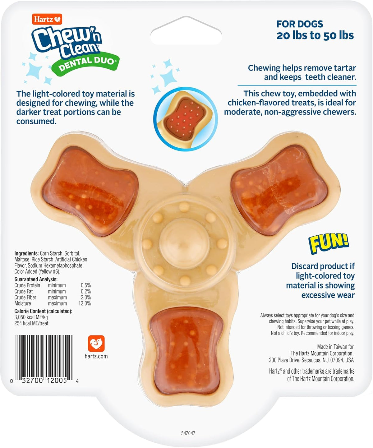 Hartz Chew 'n Clean Juguete Masticable y Premio en Uno con Sabo...