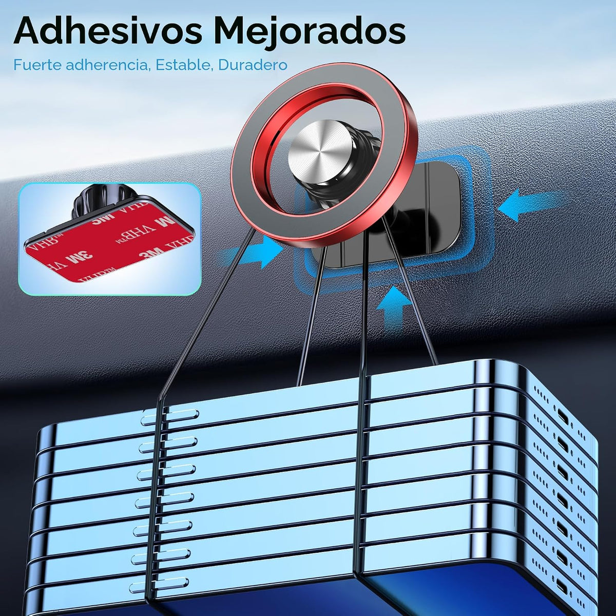 Kaistyle Soporte de coche Magsafe 20 imanes fuertes: soporte magnét...