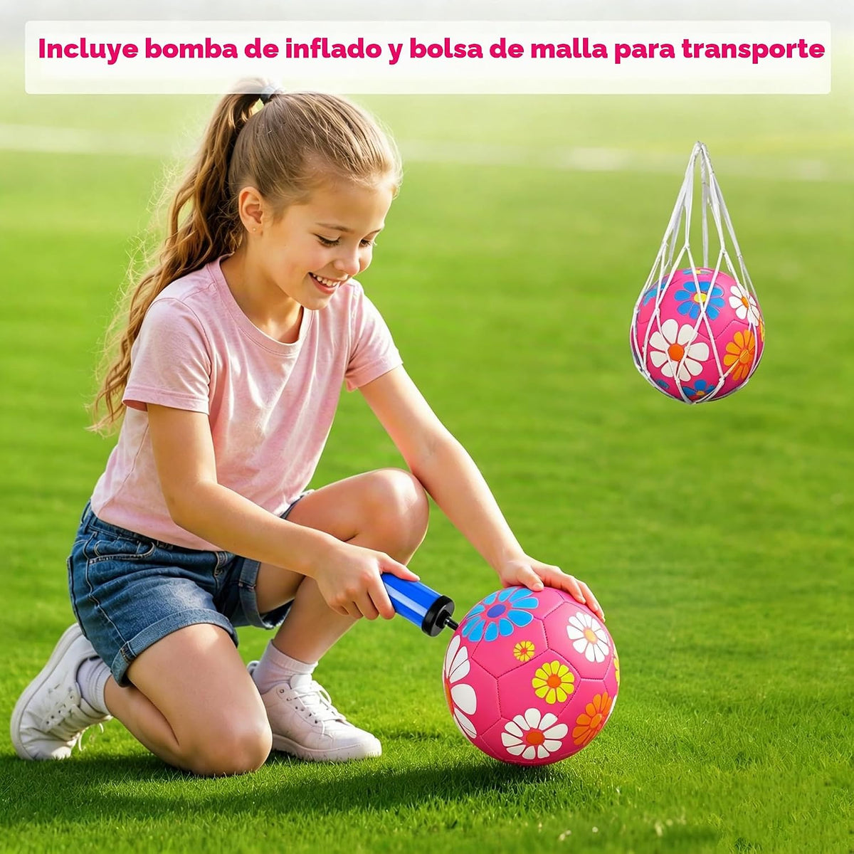 Balones de fútbol Champhox talla 3 para niñas y niños pequeños de 3...