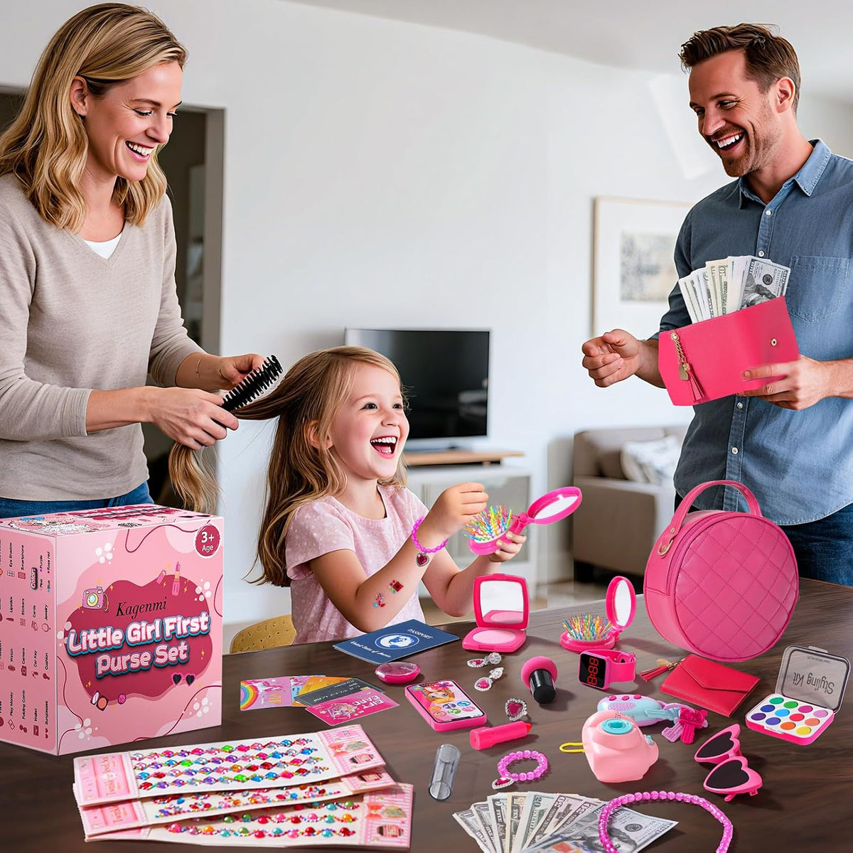 Kagenmi Bolso de Juego para Niñas Pequeñas, 39 Piezas Bolso de Niña...