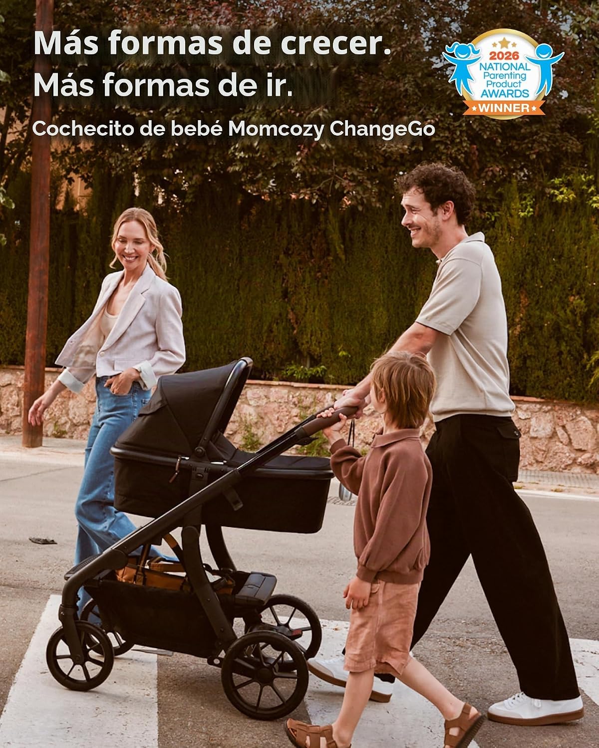Momcozy ChangeGo - Cochecito de bebé convertible de individual a do...