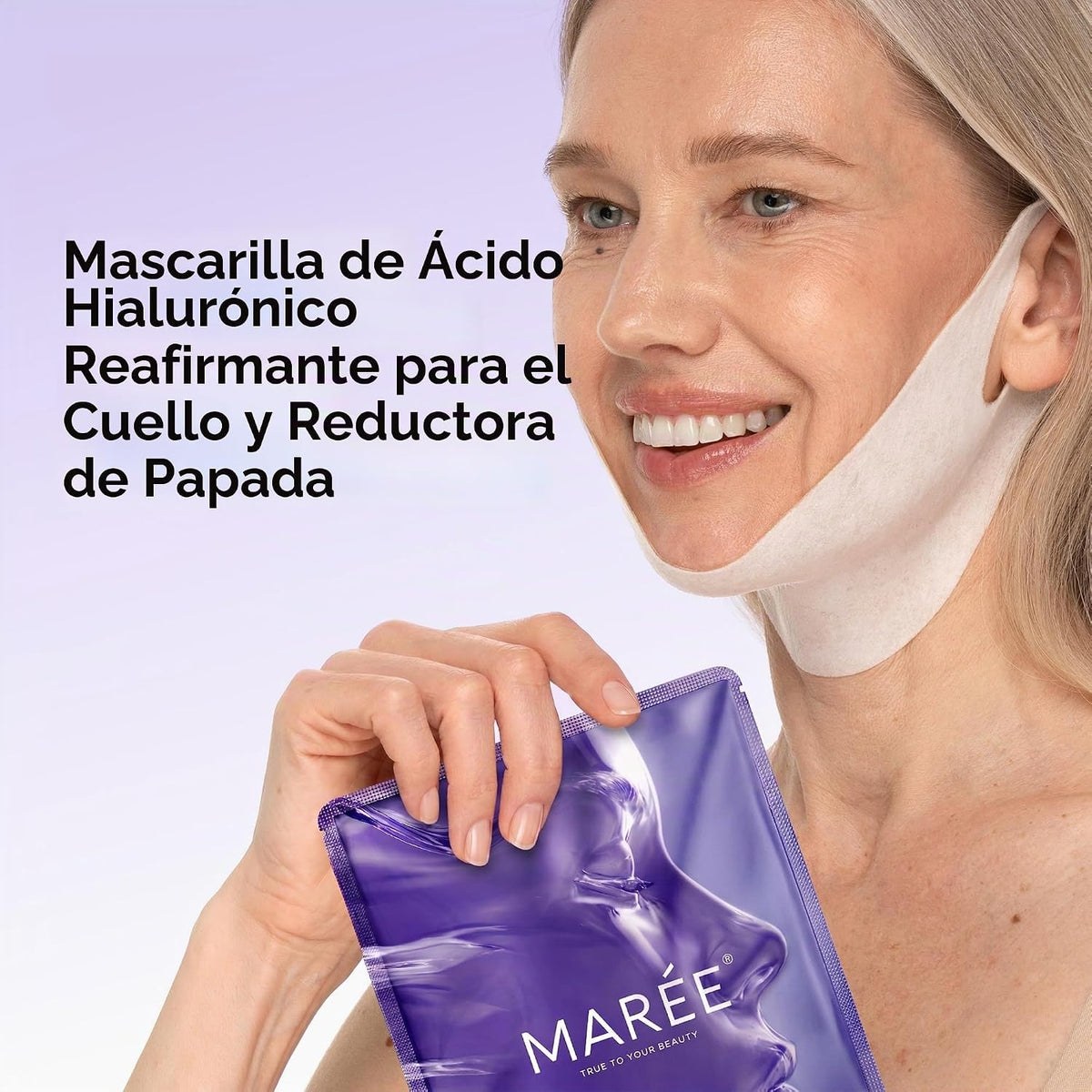 MAREE Máscara de elevación en V Line con ácido hialurónico, mascari...