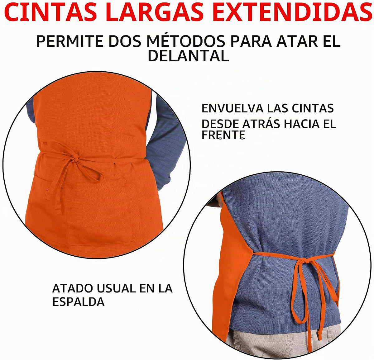 Utopia Kitchen Paquete de 10 delantales ajustables con 2 bolsillos...